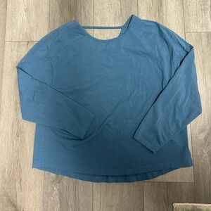 Blue Long Sleeve Active Top